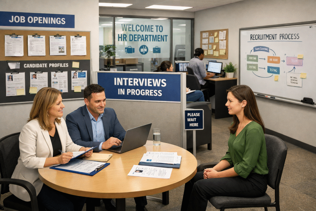 A Gestão de Recursos Humanos é o processo de atrair, selecionar e contratar profissionais qualificados.