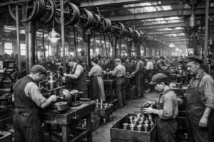 O chão de fábrica no período da Administração Científica.